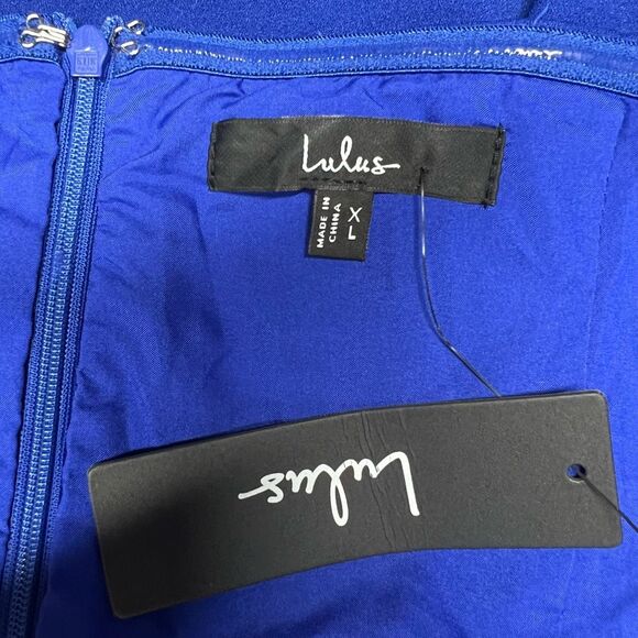 Lulus Compelling Style Royal Blue Strapless A-Line Maxi Dress Size XL NWT - Picture 7 of 9